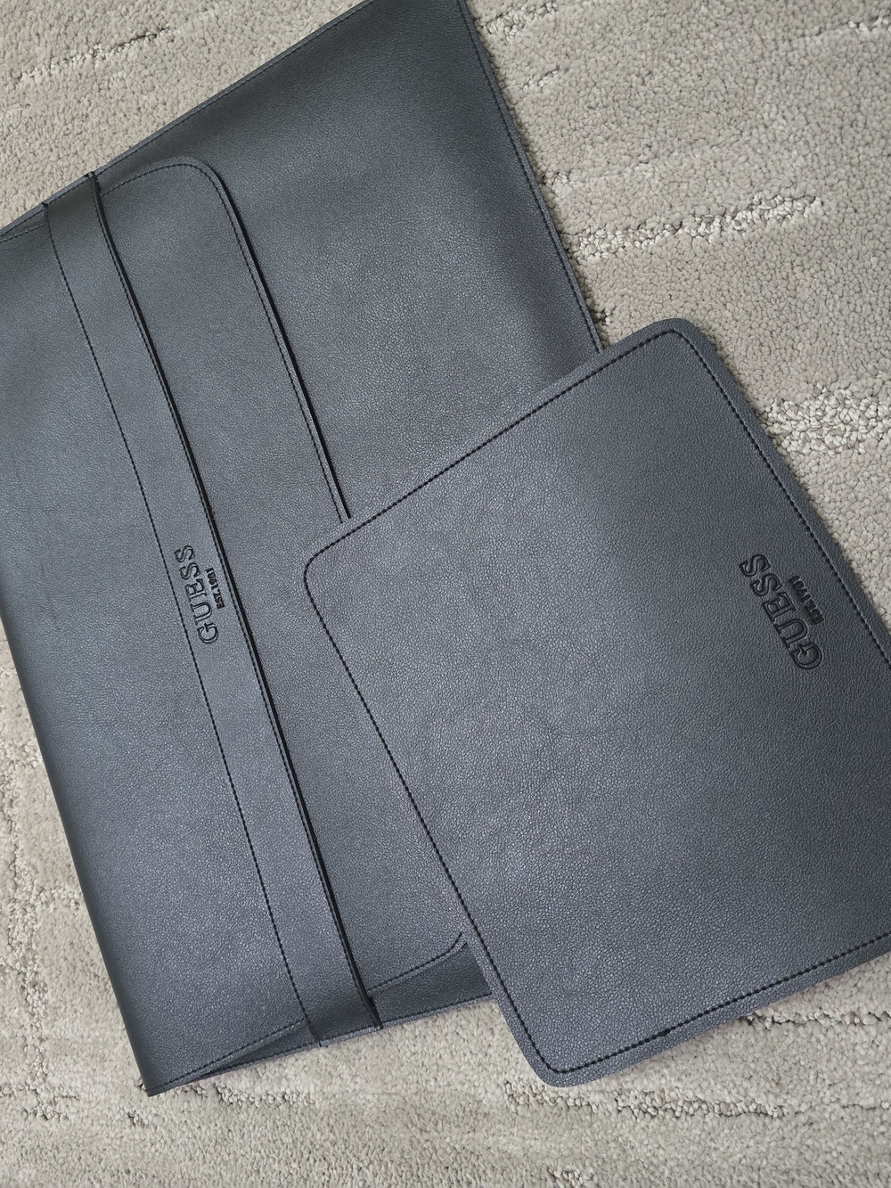 GUESS Black Laptop Sleeve and Mousepad